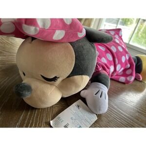 Disney Cuddleez Minnie Mouse Stuffed Plush Doll, Extra Soft Sleeping Minnie 23"